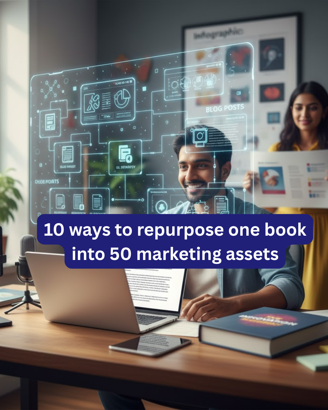 10 ways to repurpose one book into 50 marketing assets