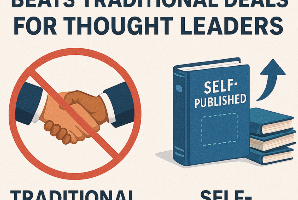 Discover why self-publishing beats traditional deals for thought leaders seeking speed, control, higher royalties, and ownership.