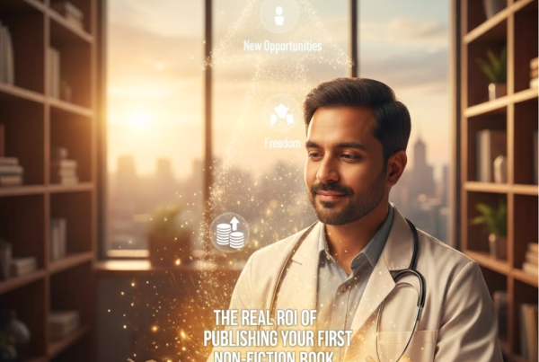 “Discover the ROI of publishing your first non-fiction book and how it boosts authority, brand, and opportunities.”