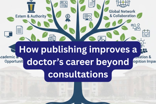 Learn how publishing helps doctors build authority, expand opportunities, and grow their careers beyond clinical consultations.
