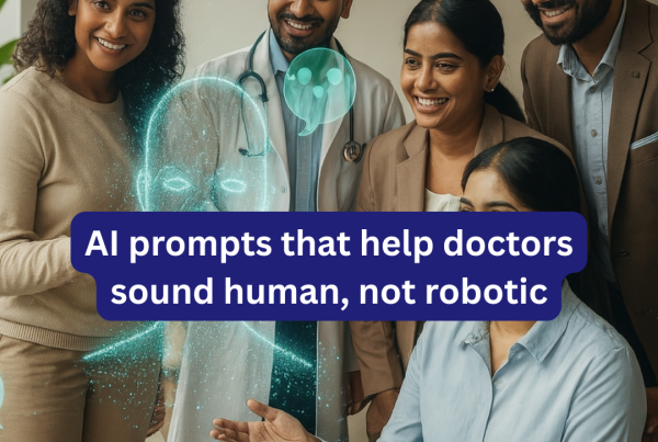 Discover AI prompts that help doctors sound human, empathetic, and natural while communicating with patients using AI tools.