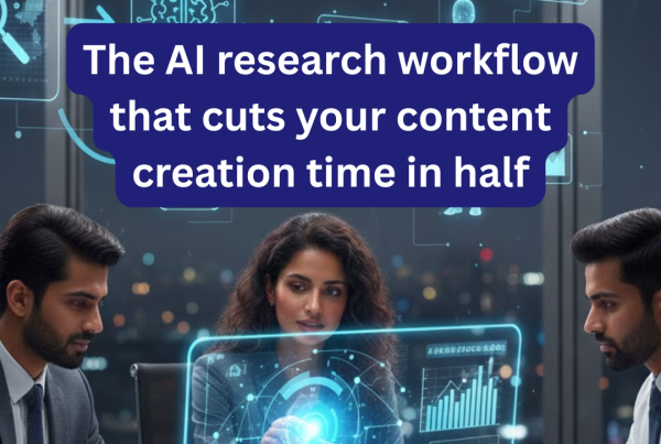 Discover how an AI research workflow helps doctors cut content creation time in half by simplifying research and improving productivity.