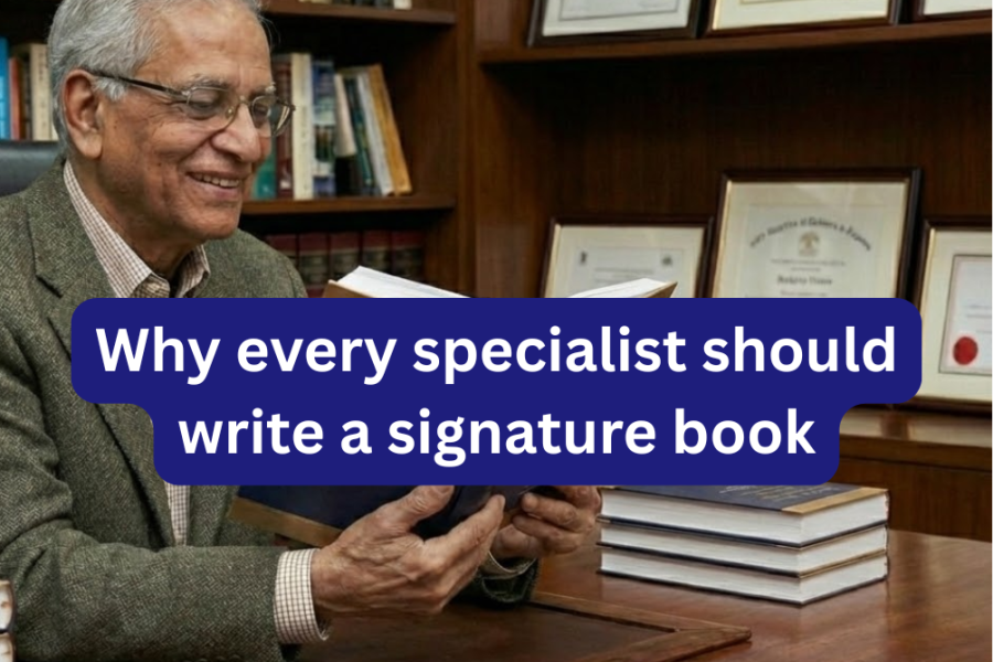 A signature book for specialists increases credibility, attracts new opportunities, and helps experts share their knowledge effectively.