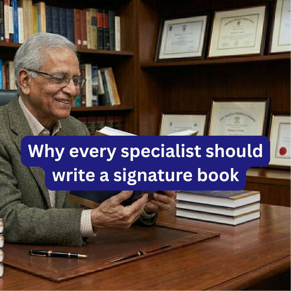 Why every specialist should write a signature book